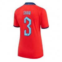 Billiga England Luke Shaw #3 Borta fotbollskläder Dam VM 2022 Kortärmad